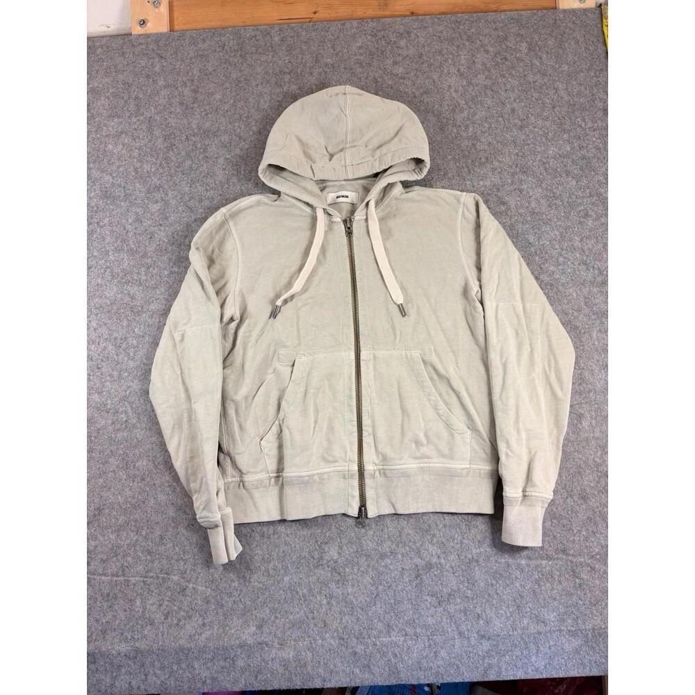 Buck Mason Zip Up Hoodie Men’s Size Medium Beige